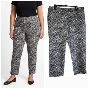 Liz Claiborne Snakeskin print ankle pants women's plus size 16